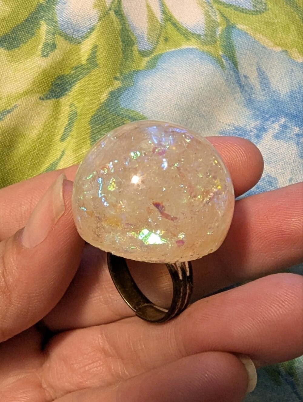 EVC IRIDESCENT LUCITE RING - Picture 7 of 11